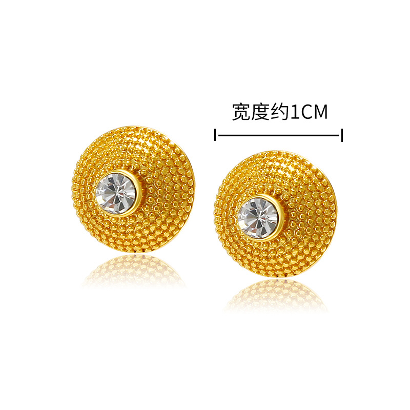 Joyas Xuping simple retro pendientes semicirculares de alta sensación de geometría comercio exterior pendientes personales de moda transfronterizos