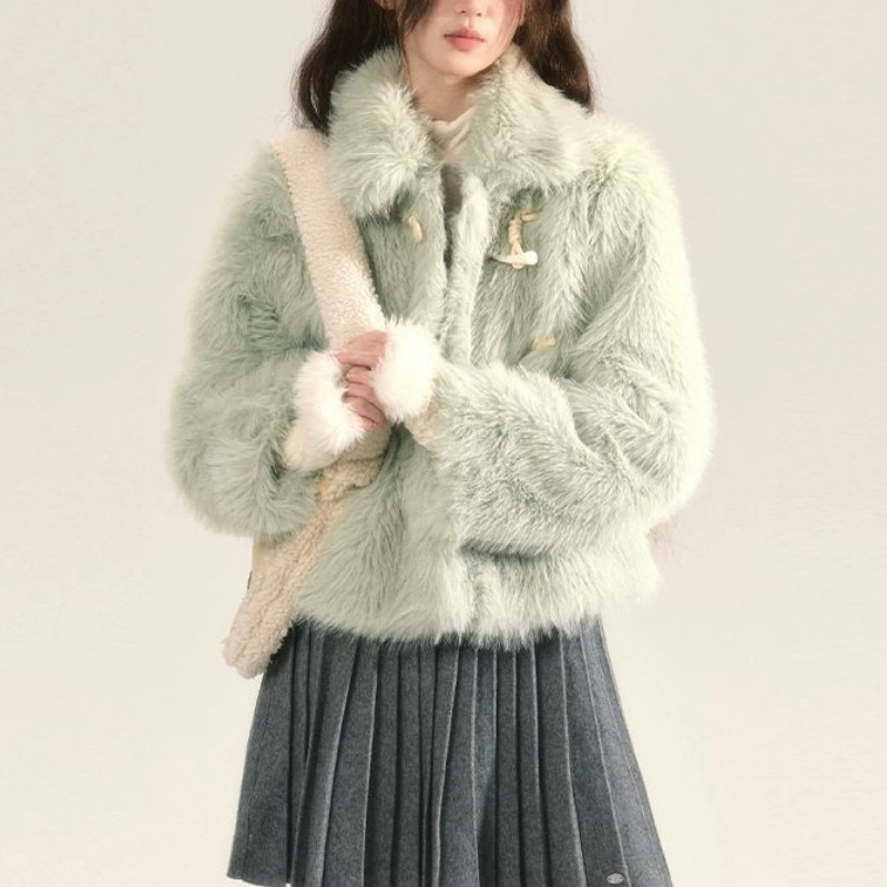 Demi-season retro green velvet jacket, high-end, French retro style