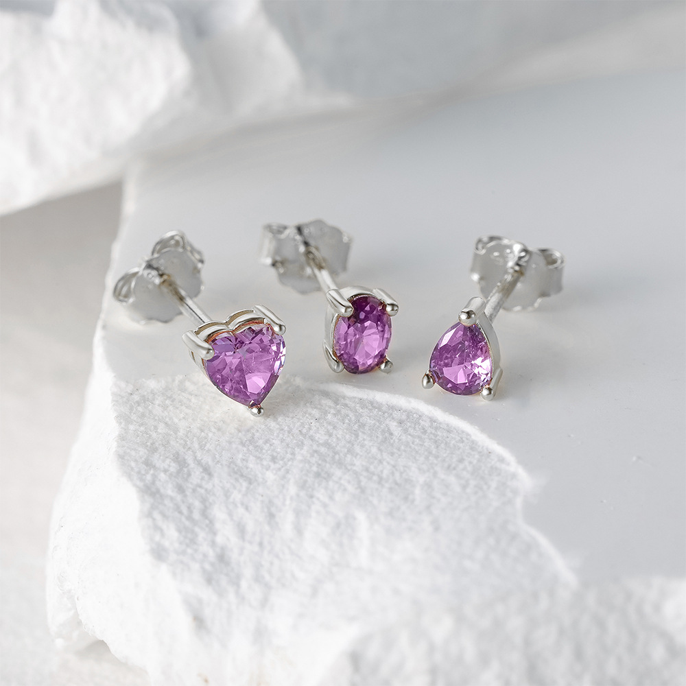 3g Weight Zircon Inlay Material Ear Studs Classification 3 Pieces Set Quantity Daily Occasion 925 Sterling Silver Material Geometric Pattern Women's Gender Plating, Inlay Design Simple Style Style 3 Pieces Set 925 Sterling Silver Zircon Geometric Ear Studs 19