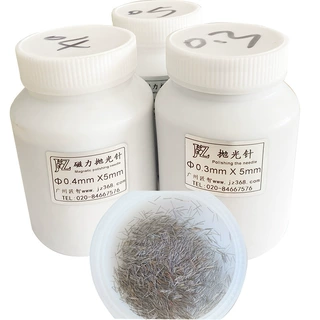 匠智304不锈钢磁力抛光针研磨钢针抛光研磨去毛刺0.3-0.6mm