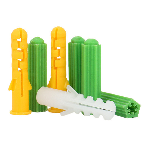Small yellow croaker plastic expansion tube expansion screw green rubber plug plastic white rubber tube expansion plug anchor bolt collection M8M10