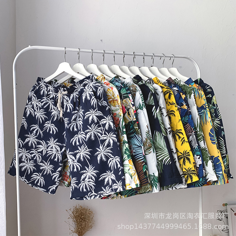 2026 New Style Men's Beach Shorts Fashion Printed Five-Point Shorts Loose Casual Beach Shorts Outdoor Water Sports Pants