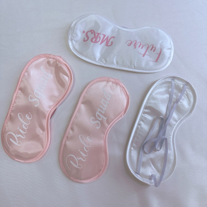 Máscara de ojo nupcial dama de honor regalo de boda bolsa de almacenamiento sombreado traje transpirable fabricante de máscara de ojo de regalo de aviación en stock