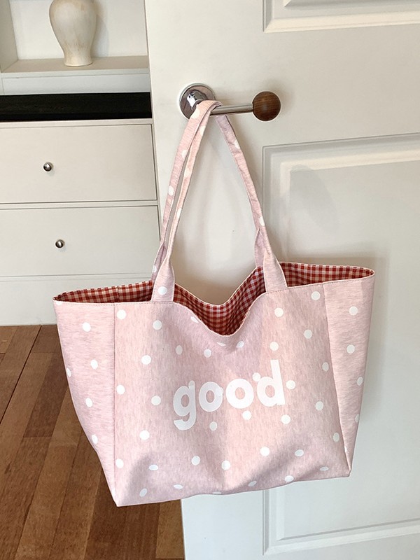 Universal double-sided cloth bag, capacious one-shoulder bag