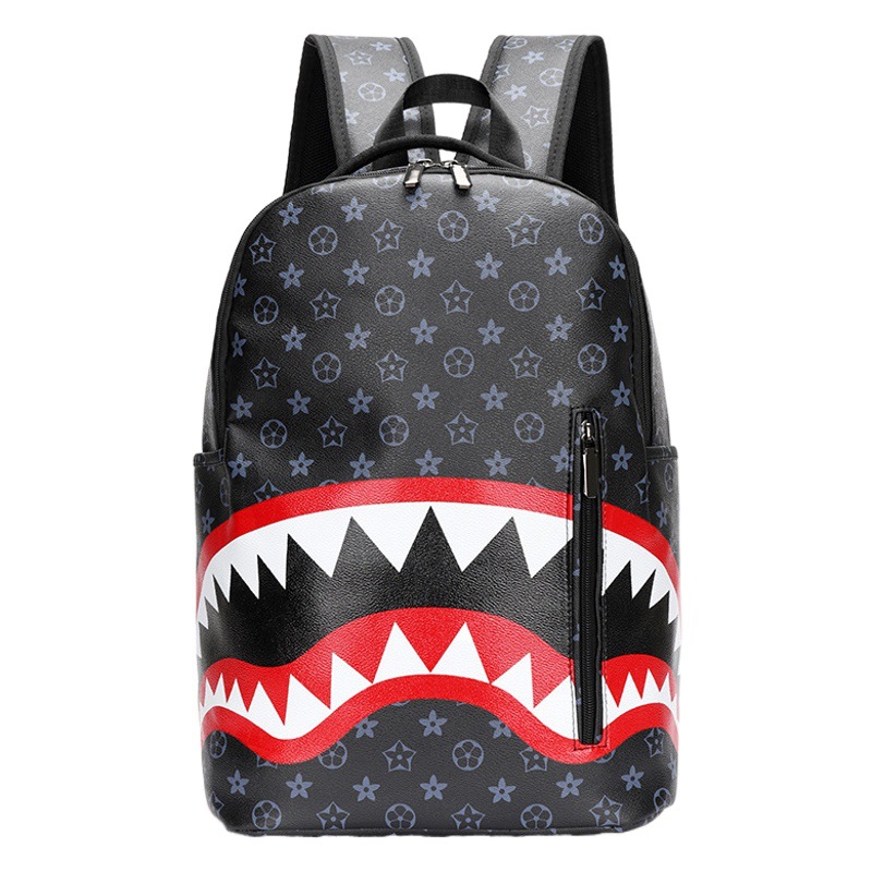 Cross-Border marca de moda de los hombres de LA PU Mochila De Cuero mochila de viaje a cuadros casual de gran capacidad de Tela Escocesa bolsa de ordenador