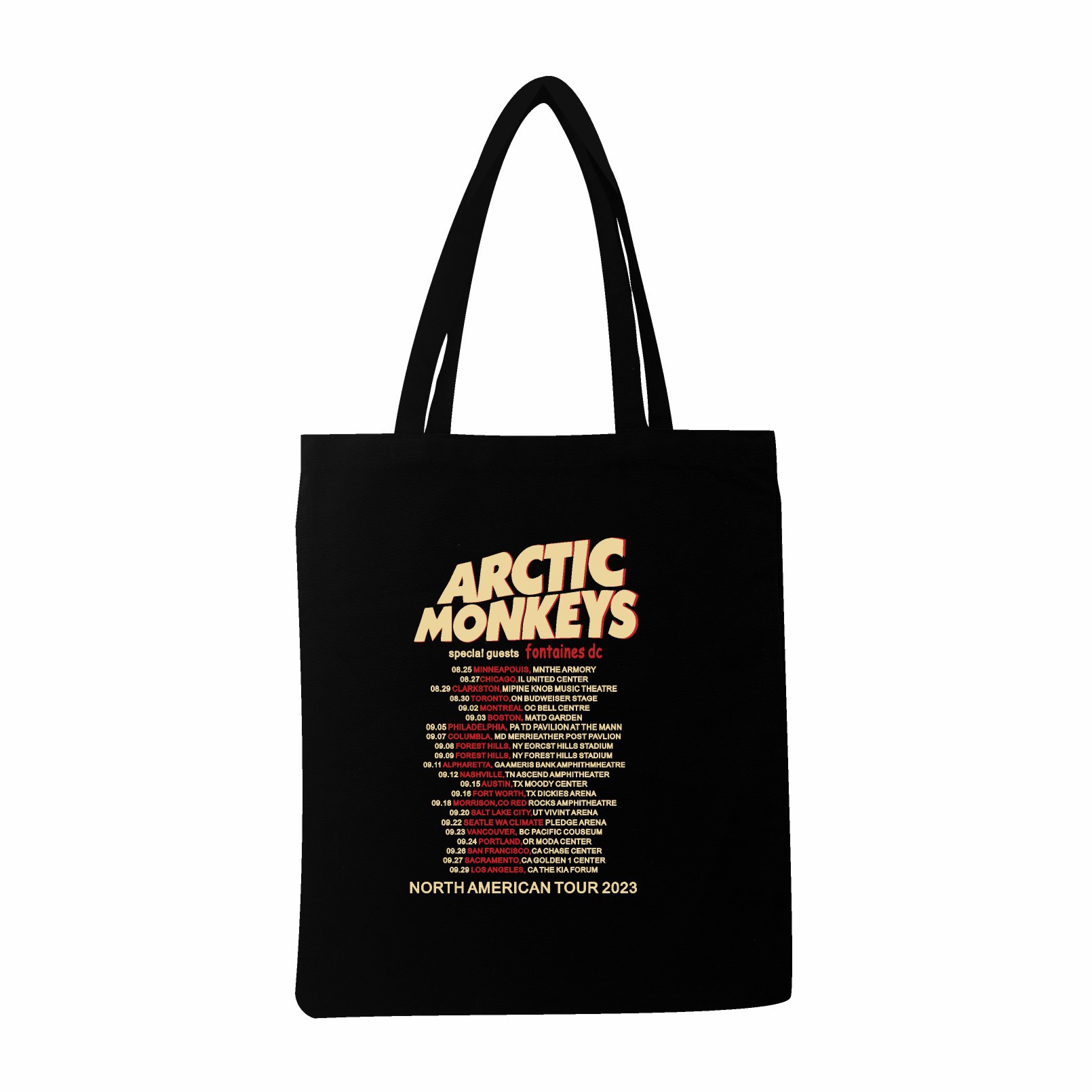 2025 nuevo anime japonés de dibujos animados rock mono ártico patrón de álbum de música de venta caliente bolsas de mano transfronterizas