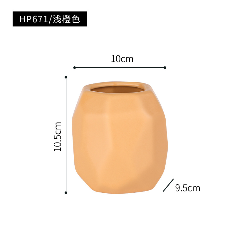 Nórdico simple geométrico Morandi florero arte cerámica decoración hogar sala de estar flor arreglo flor seca Mesa Decoración