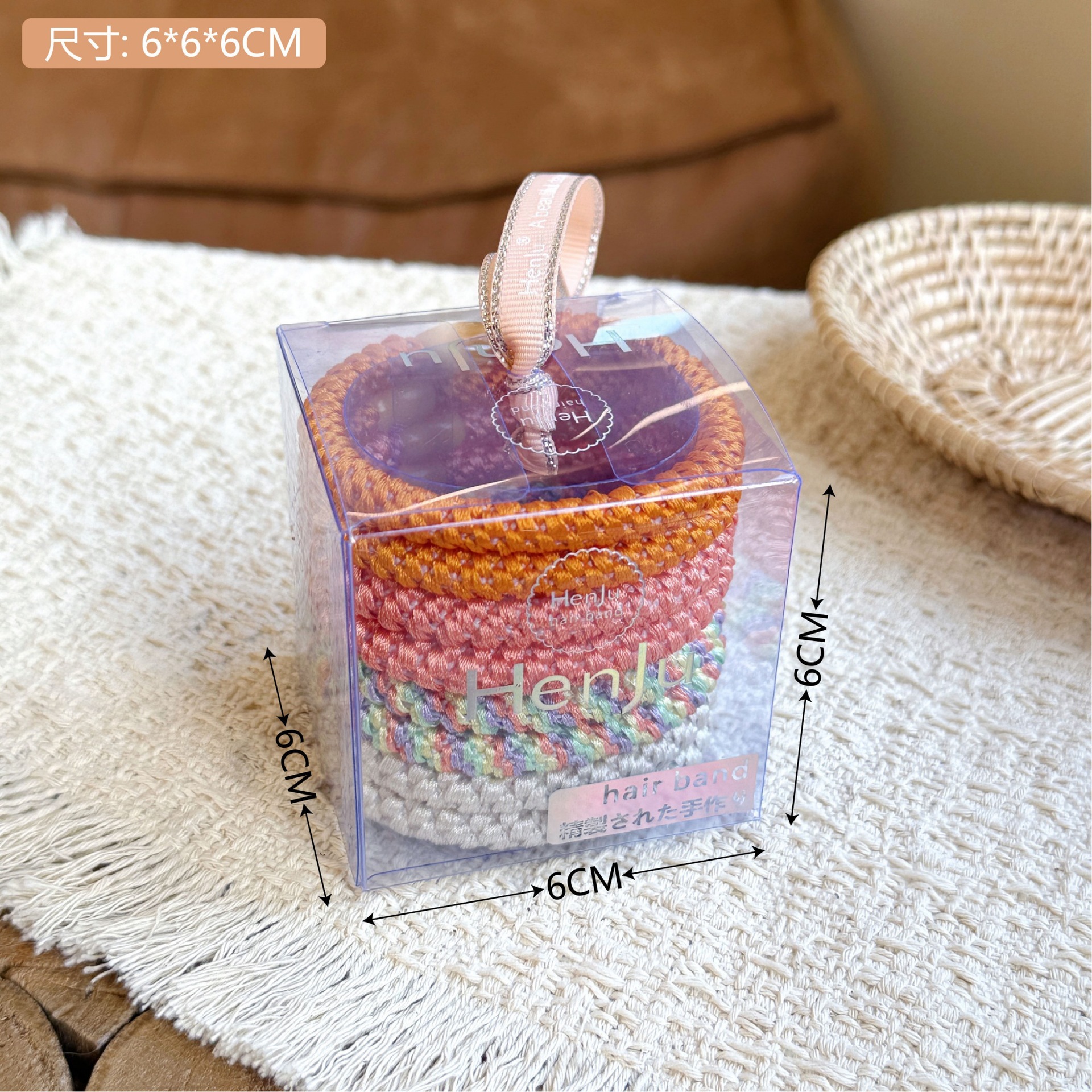 Chica de 100 piezas de color caramelo banda de goma básica banda de pelo cuerda de pelo tocado estilo coreano simple lazo de Pelo elástico cuerda de pelo de moda