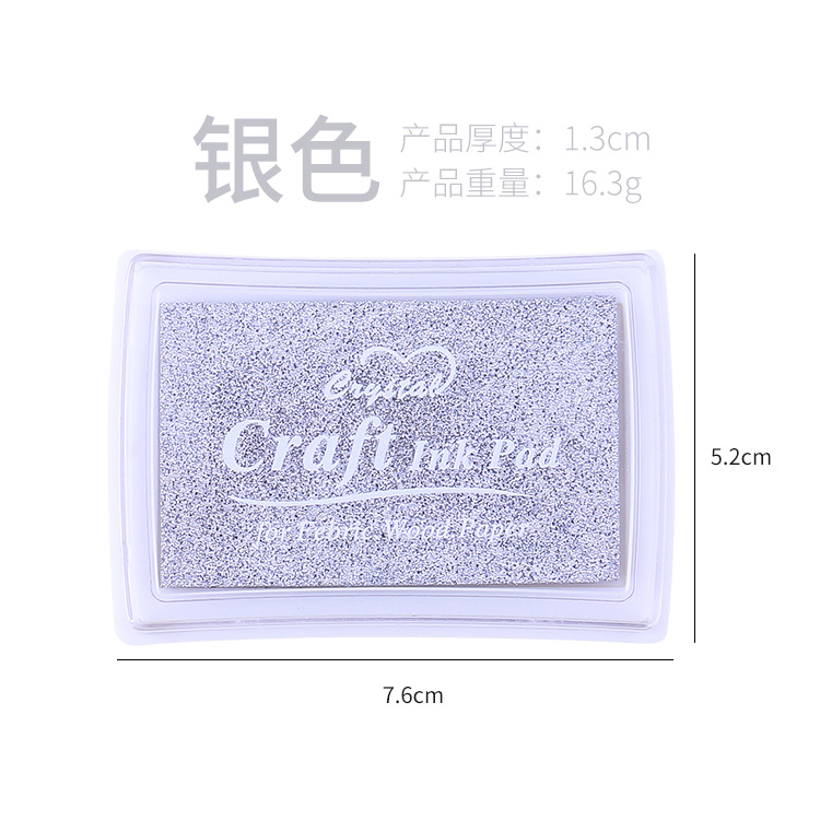 Gran cuadrado monocromo cóncava cintura 15 color inkpad sello al por mayor suministros de dibujos animados DIY pequeños accesorios 15 impresión en color aceite