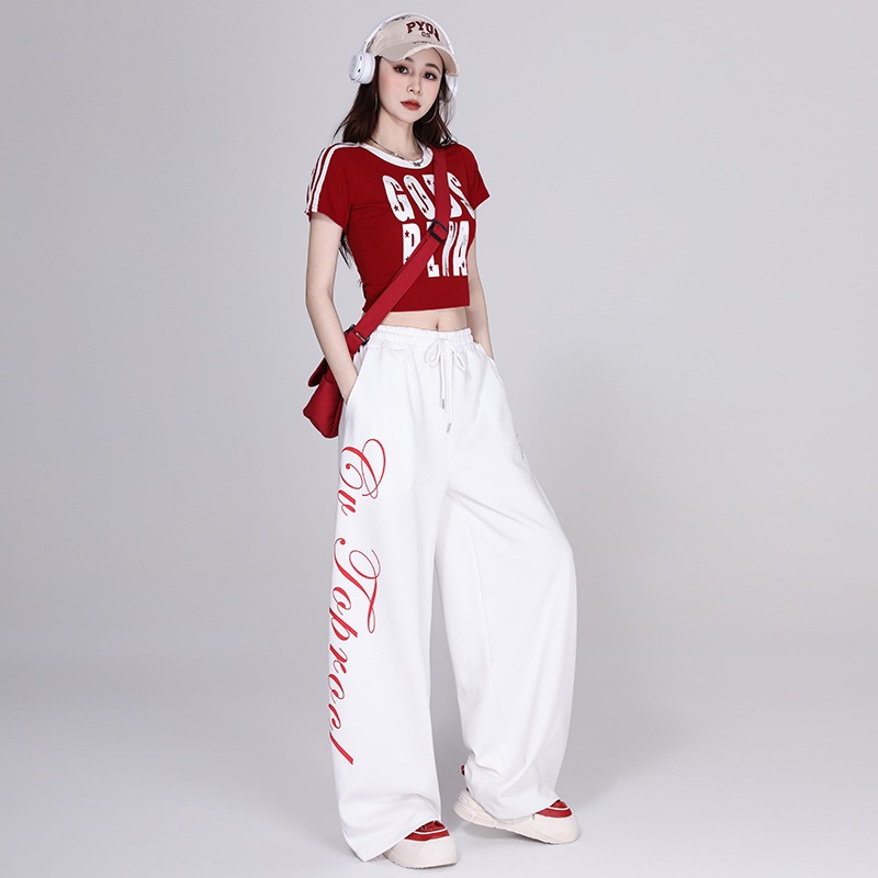 Real Shot of Jazz Dance Loose-Fitting Slimming and Age-Reducing Performance Outfit, Square Dance Gymnastics Outfit, Street Dance Super Cool Set