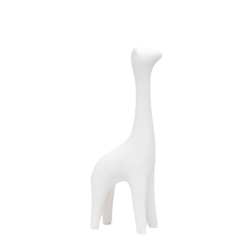 Artesanías de cerámica de estilo europeo Decoración Accesorios Para el hogar creativo TV gabinete de cerámica jirafa regalo al por mayor