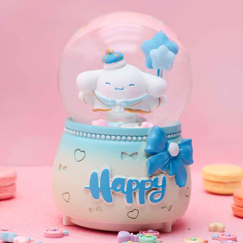 Romántico secreto bosque bola de cristal luminosa caja de música caballo blanco creativo decoración de escritorio de niña regalo de estudiante al por mayor