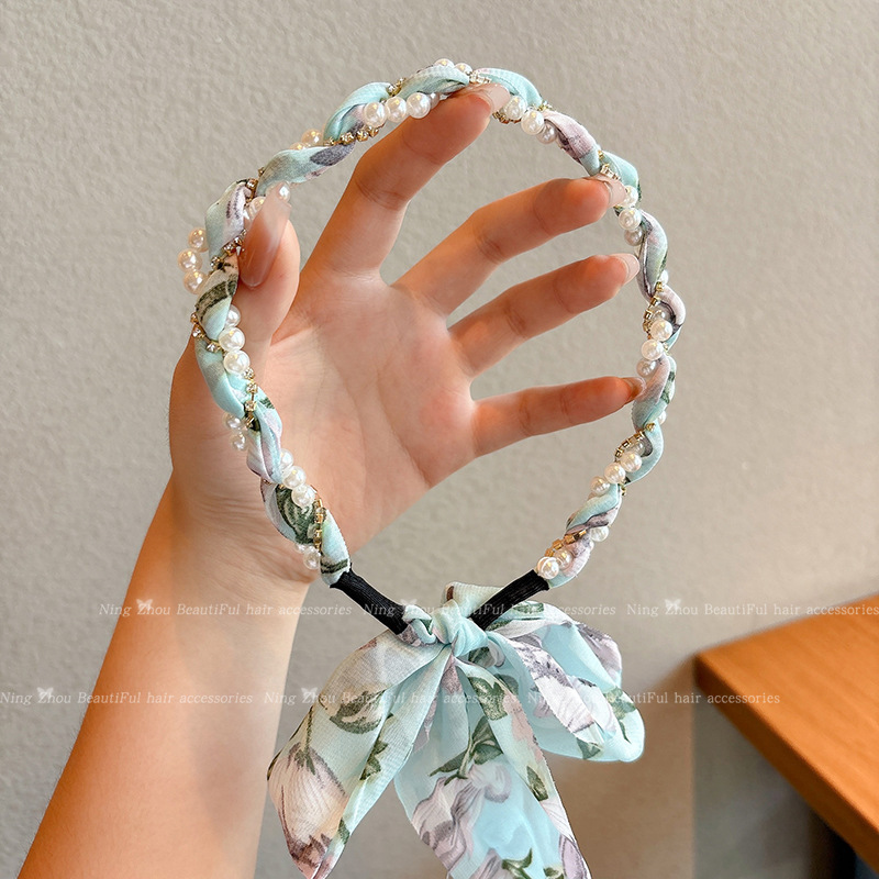 珍珠高颅顶发箍女2025新款夏季洗脸头箍高级感日常外戴压发卡发饰|undefined