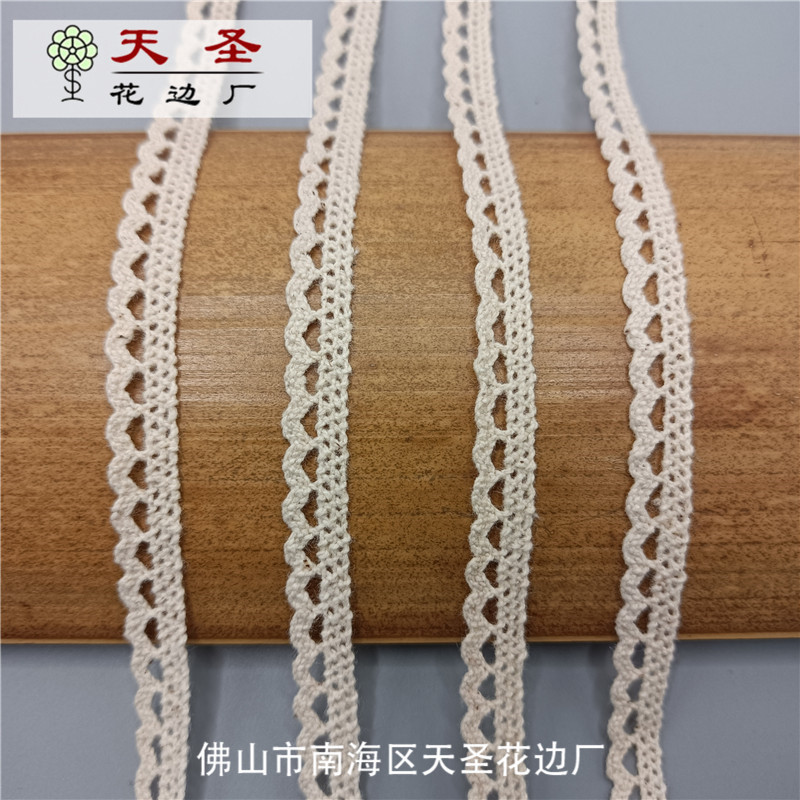 Knitted cotton thread hollow arch lace straight edge clothing bags shoes and hats curtain decorative accessories factory direct sales