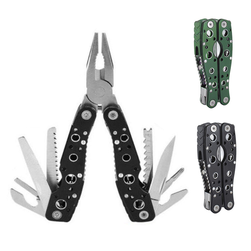 黑色折叠6孔多功能工具钳  户外野营组合刀钳