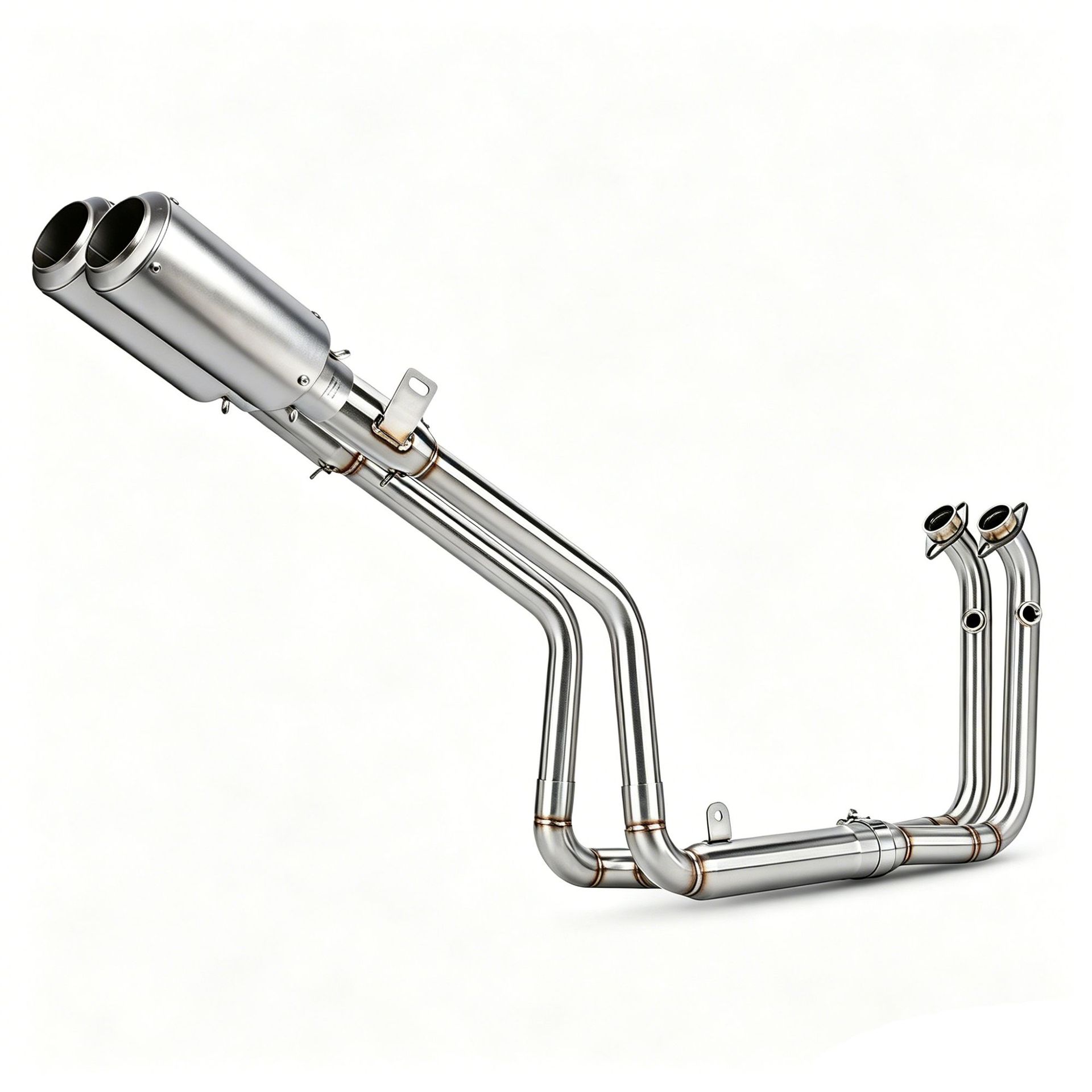 Cfmoto 450Sr 450Nk 22-25 Motorcycle Stainless Steel Exhaust Pipe Front Section High-Position Dual Outlet