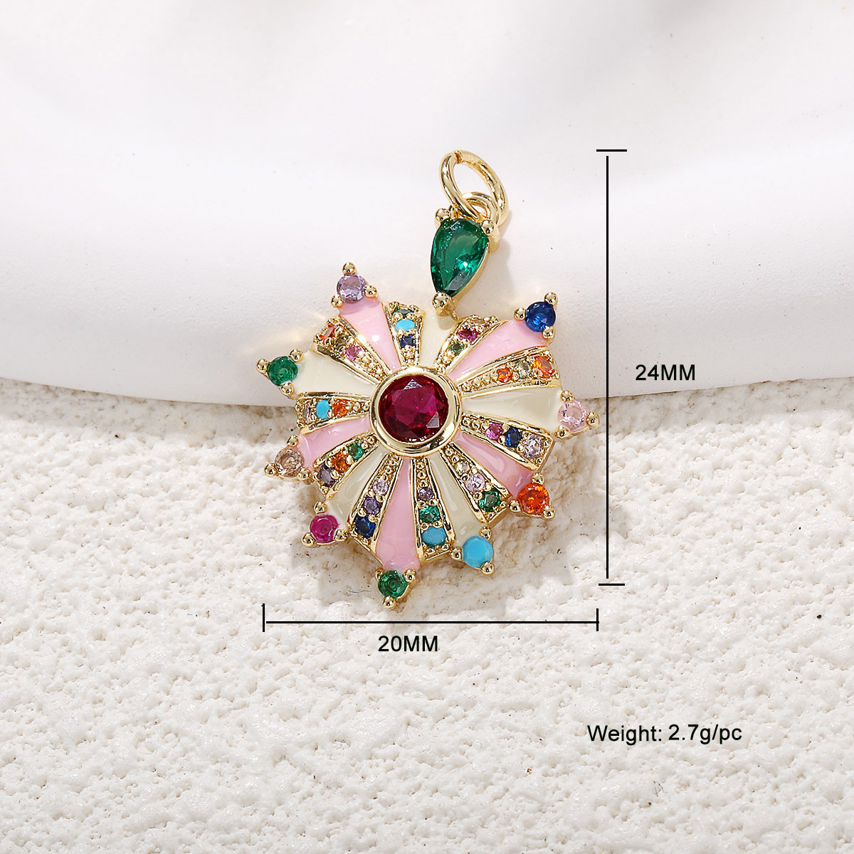 2g Weight Pendant Jewelry Making Type 23.8*24.3mm Jewelry Making Size Zircon Inlay Material DIY Jewelry Accessories Classification 1 Piece Quantity Copper Material Heart Shape Pattern Enamel, Inlay Design IG Style Style 1 Piece 23.8*24.3mm Copper Zircon Heart Shape Pendant 9