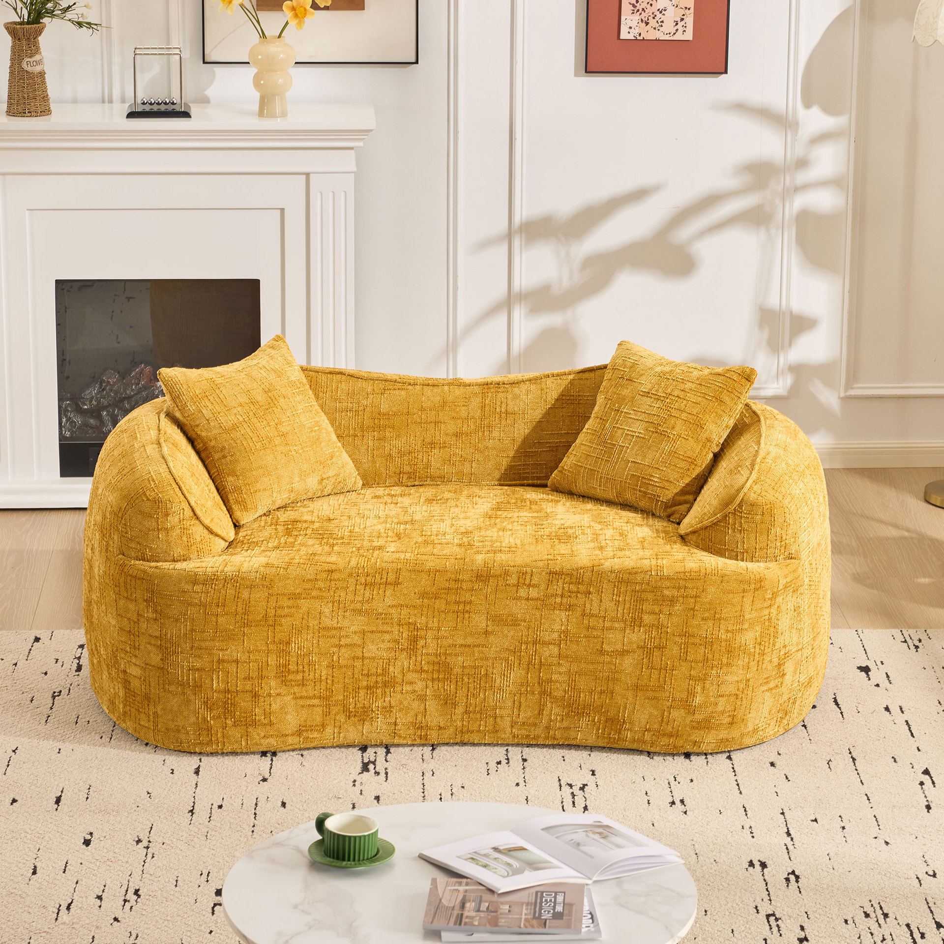 Salón de estar dormitorio sofá de tela simple venta superior