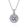 Import diamond pendant, necklace, USA, platinum 950 sample