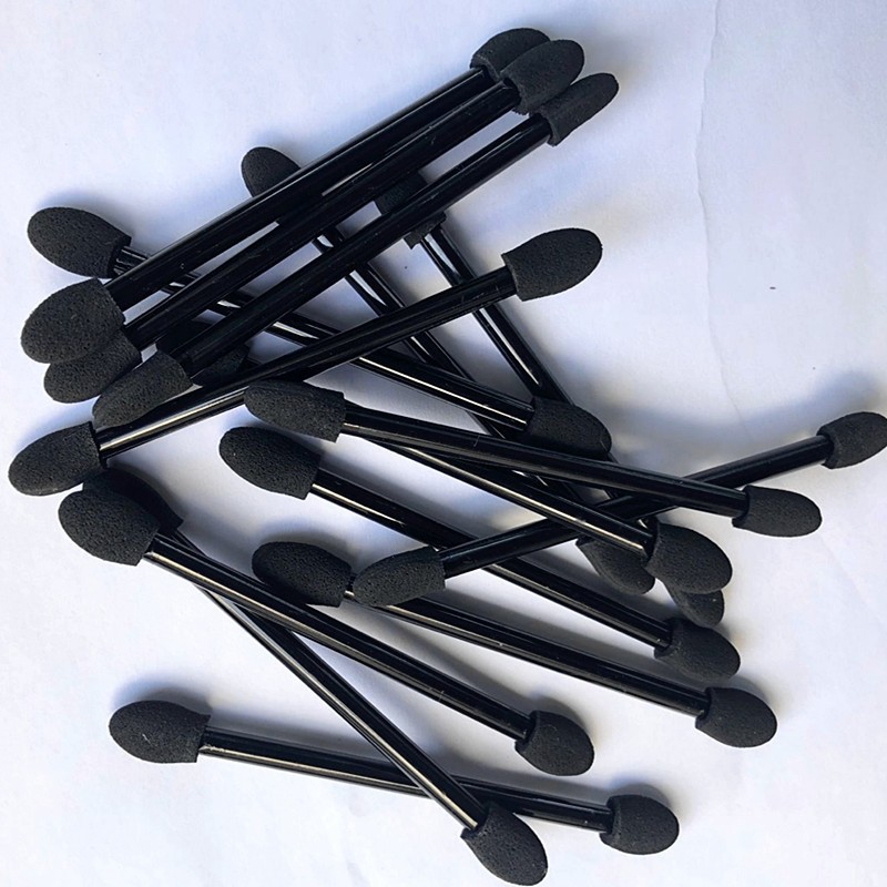 9CM Belleza Sombra de Ojos Palo de doble cabeza de fábrica directa de fábrica de sombra de ojos cepillo de sombra de ojos herramienta de látex de maquillaje palo de algodón