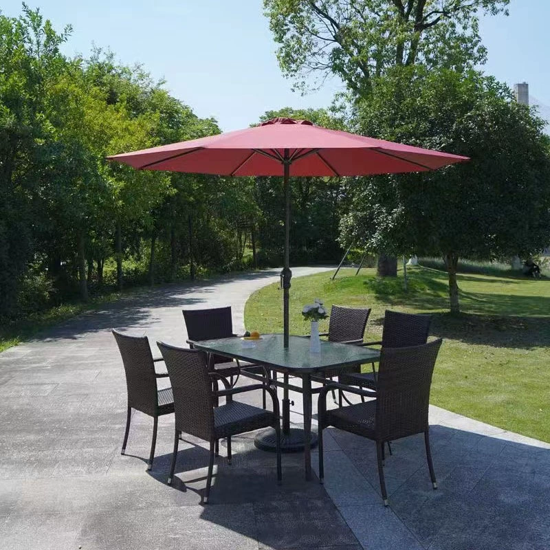 Оптовая прямой стержень открытый солнцезащитный Зонт средний столб зонтик непромокаемый Солнечный зонт двор Отдых Пляжный зонтик рукопожатие зонтик для печати