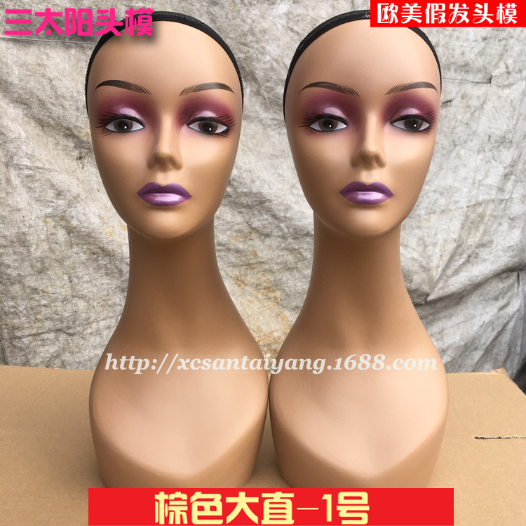 三太陽の頭のモデルの偽の頭のモデルは欧米の偽の人の頭の半身の頭のモデルの特の頭のかつらの両肩のモデルの頭を展示します。|undefined