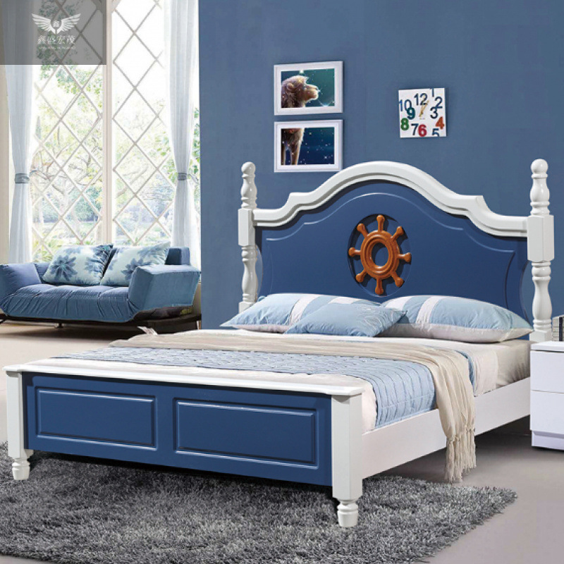 Cama de princesa moderna y simple Cama de madera maciza Cama de niños Cama de adolescentes Cama de niños Cama de niños Cama de niñas Cama individual Príncipe