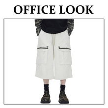 夏季宽松七分裤男款 薄款裤子时尚设计感百搭休闲裤外穿运动裤