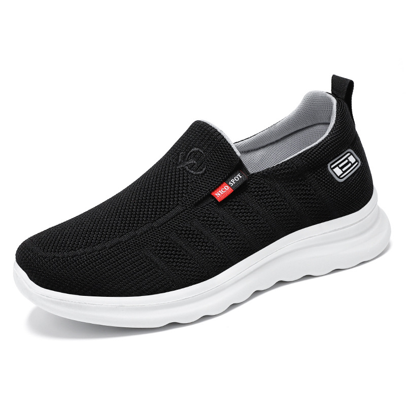 Zapatos de mujer 2026, nueva colección primavera, venta al por mayor, zapatillas sin cordones de tela estilo Pekín, zapatos planos para caminar de mujer
