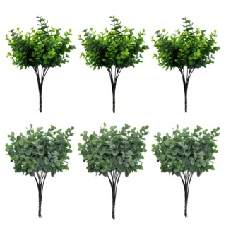 仿真尤加利仿真植物金钱草尤加利仿真植物插花带霜绿植塑料草盆栽