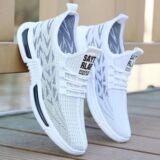 Cross-border new men's casual shoes breathable mesh shoes men's versatile running men's shoes flying woven comfortable fashion shoes