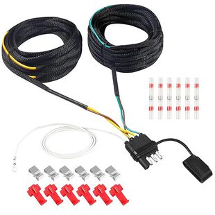 30ft 4Pin 5Wire Trailer Wiring Harness, Wishbondwith Tail Brake and Turn Signal Plug