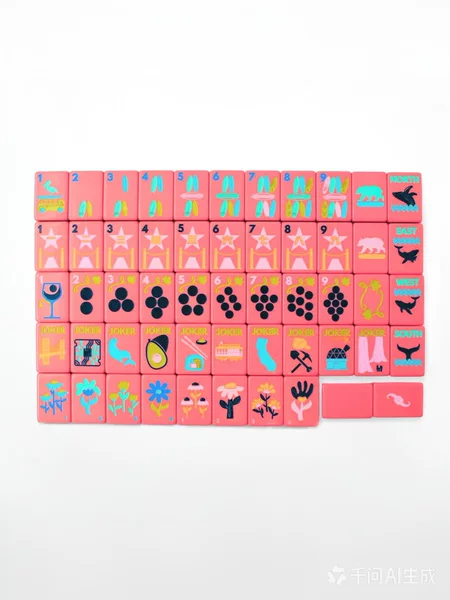 In stock, direct from the manufacturer, American mahjong set made of high-quality acrylic with exquisite patterns, suitable for home use and as a gift