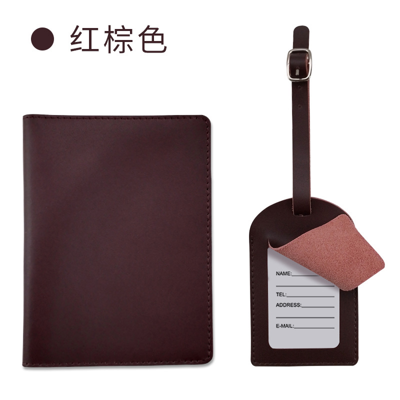 Transfronterizo spot al por mayor personalizado LOGO etiqueta de viaje pasaporte portapasaporte de cuero tarjeta de equipaje
