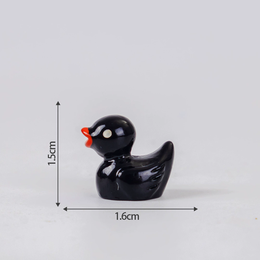 Miniature duck accessory, handmade minifigure prop for micro landscapes, solid & glow colors