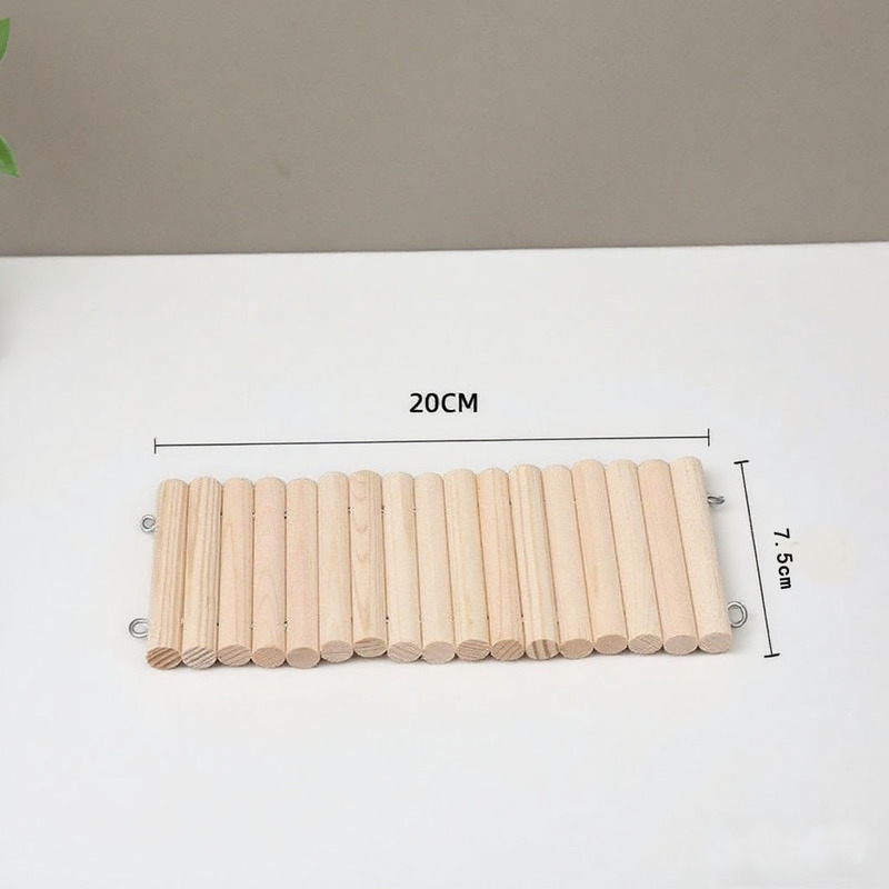 跨境新品仓鼠造景围栏金丝熊实木拱桥形爬梯玩具躲避屋宠物用品|undefined