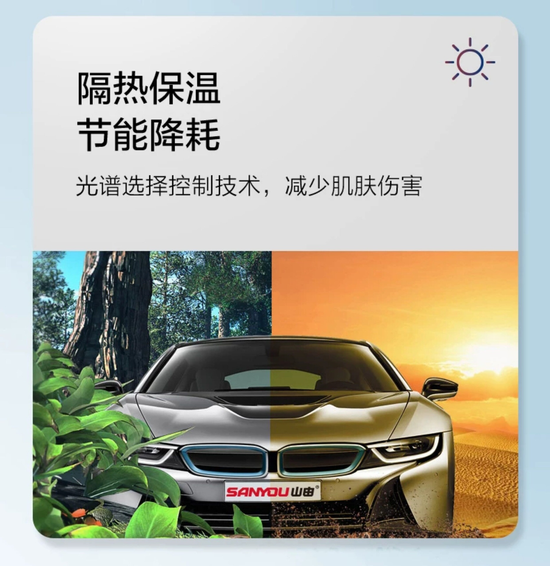 China Aerospace Sanyou Automotive Glass Film Explosion-Proof Heat Insulation Sunscreen Film Solar Film Car Film Ice Extract