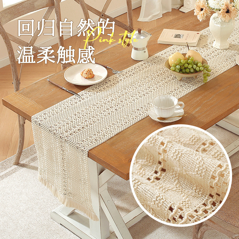 跨境专供仿麻台布长条布现代简约百搭餐边柜盖布装饰餐桌桌旗批发|undefined