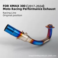 Подходит для Moto XMAX 300 X-MAX300, модифицированный передний выпускной патрубок из нержавеющей стали, передняя часть 2017-2024 гг.
