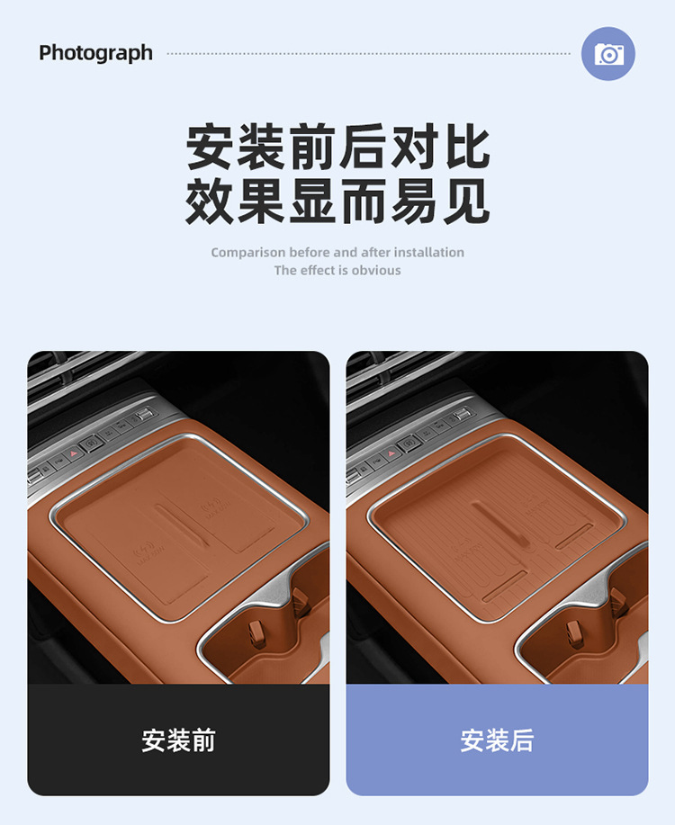 Suitable for Equation Leopard Titanium 7 Silicone Wireless Charging Pad Central Control Mobile Phone Anti-Slip Pad Modification Accessories Supplies Decoration