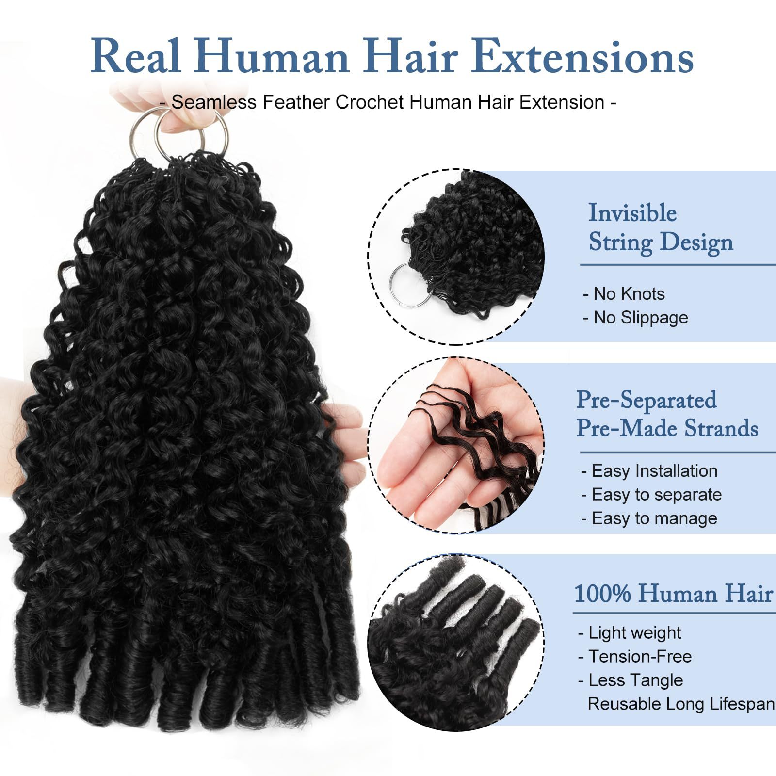 Tercera generación de extensiones de plumas Burmese Curly Bundles Cabello humano