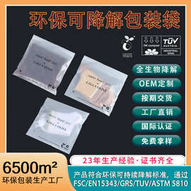 半透明全生物塑料袋定制磨砂PLA自粘袋 环保可降解包装袋可印logo