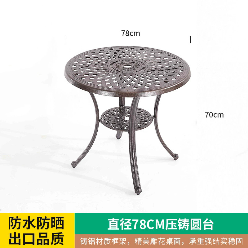 Mesa y silla al aire libre de cafeteria casuales al aire libre simple impermeable anticorrosivo balcón jardín mesa y silla combinación image 23