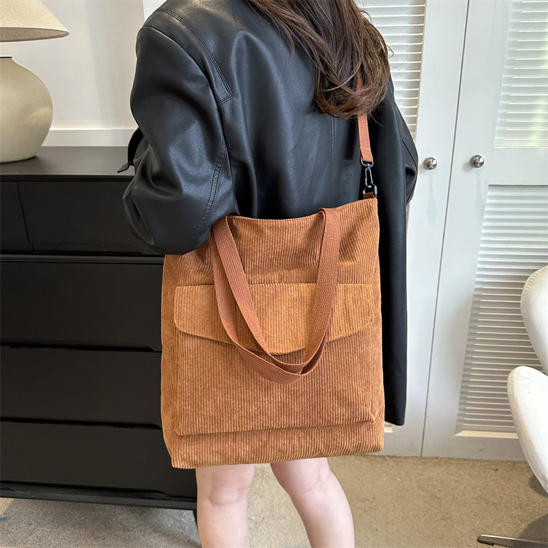 Bolsa de lona para mujeres 2024 nuevo velcro espeso de gran capacidad para estudiantes de clase de reparación bolsas de mano