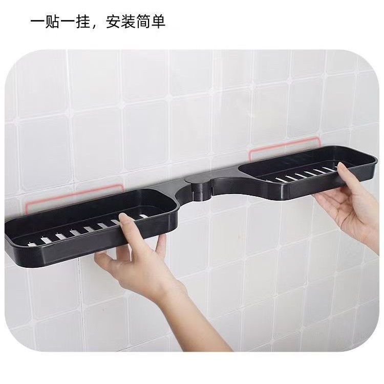 クロスボーダー厚みのあるバスルーム収納ラックガングレーシングルレイヤーパンチフリートイレシンク回転壁掛け収納ラック|undefined