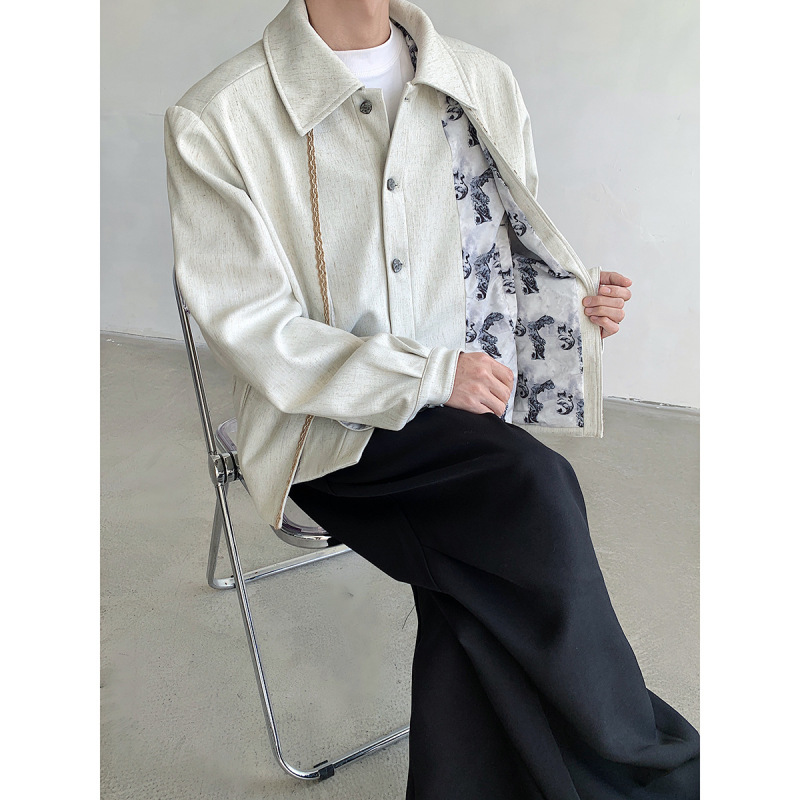 Designer Multi-Shape Tailored Jacket Palace-Style Floral Patchwork Linen Texture High-Style Short Jacket