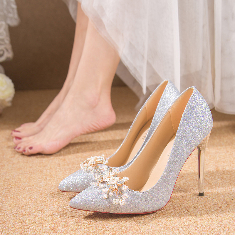 Size 35-45 Large Women's Shoes Size 42 Wide Fat Feet Chinese Style Xiuhe Wedding Bride Shoes Size 43 Platform High Heels
