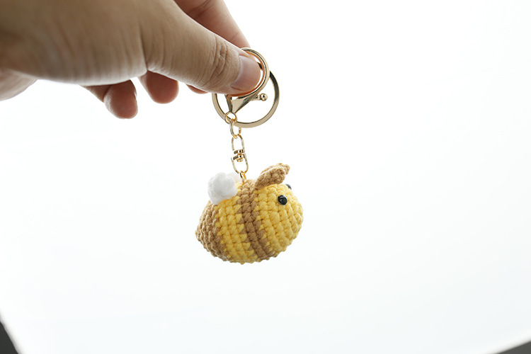 Cute Style 1 Piece Cute Bee Yarn Knitting Bag Pendant Keychain