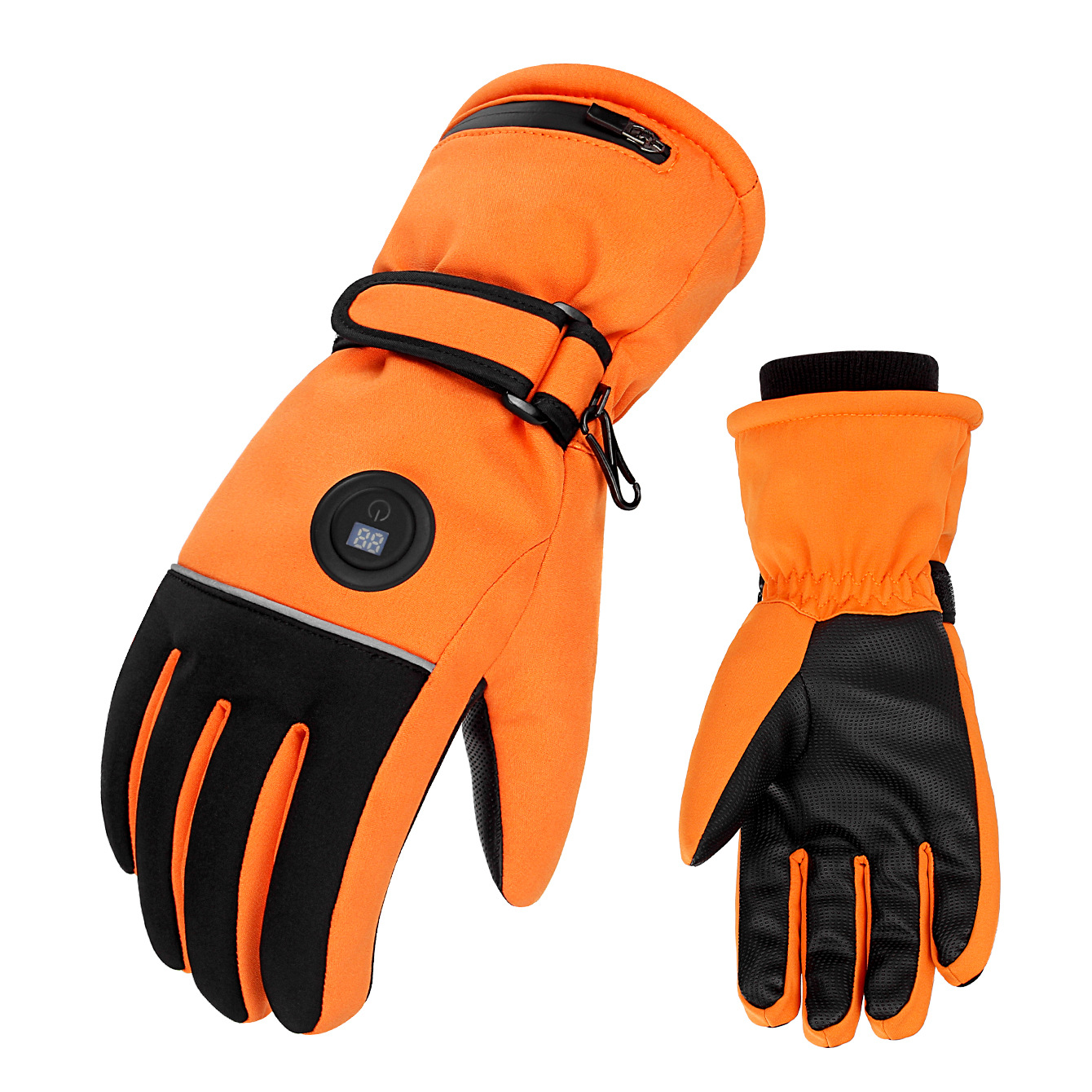 Guantes de calefacción pantalla táctil invierno ciclismo frío resistente USB guantes de terciopelo de doble cara guantes de esquí inteligente impermeable
