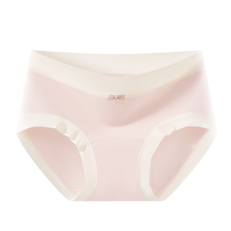 Una entrepierna de algodón para niñas de algodón de clase A entrepierna larga color de contraste cintura media sin costuras deportes transpirables 10A entrepierna antibacteriana ropa interior de mujer